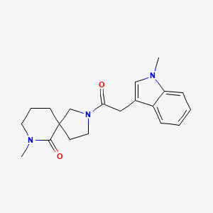 molecular formula C20H25N3O2 B6134064 7-methyl-2-[(1-methyl-1H-indol-3-yl)acetyl]-2,7-diazaspiro[4.5]decan-6-one 