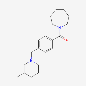 molecular formula C20H30N2O B6134115 1-{4-[(3-methyl-1-piperidinyl)methyl]benzoyl}azepane 