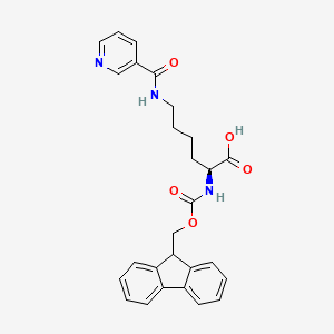 molecular formula C27H27N3O5 B613412 Fmoc-L-Lys(Nic)-OH CAS No. 252049-11-9