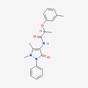 molecular formula C21H23N3O3 B6134120 N-(1,5-dimethyl-3-oxo-2-phenyl-2,3-dihydro-1H-pyrazol-4-yl)-2-(3-methylphenoxy)propanamide 