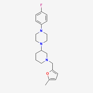 molecular formula C21H28FN3O B6134146 1-(4-fluorophenyl)-4-{1-[(5-methyl-2-furyl)methyl]-3-piperidinyl}piperazine 