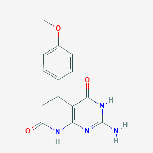 molecular formula C14H14N4O3 B6134170 2-amino-5-(4-methoxyphenyl)-5,8-dihydropyrido[2,3-d]pyrimidine-4,7(3H,6H)-dione 