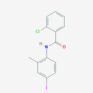molecular formula C14H11ClINO B6134183 2-chloro-N-(4-iodo-2-methylphenyl)benzamide CAS No. 326898-57-1