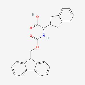molecular formula C26H23NO4 B613421 Fmoc-L-2-茚基甘氨酸 CAS No. 205526-39-2