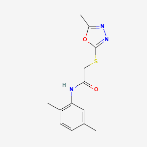 molecular formula C13H15N3O2S B6134230 N-(2,5-dimethylphenyl)-2-[(5-methyl-1,3,4-oxadiazol-2-yl)thio]acetamide 