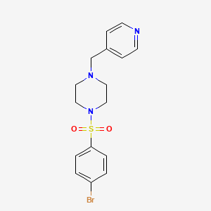 molecular formula C16H18BrN3O2S B6134236 1-[(4-bromophenyl)sulfonyl]-4-(4-pyridinylmethyl)piperazine 