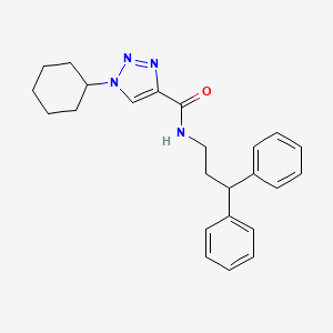 molecular formula C24H28N4O B6134243 1-cyclohexyl-N-(3,3-diphenylpropyl)-1H-1,2,3-triazole-4-carboxamide 