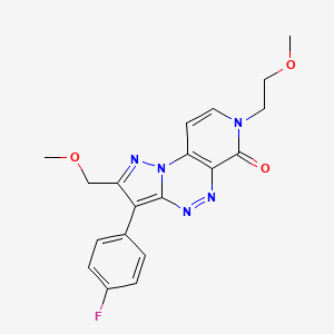 molecular formula C19H18FN5O3 B6134269 3-(4-fluorophenyl)-7-(2-methoxyethyl)-2-(methoxymethyl)pyrazolo[5,1-c]pyrido[4,3-e][1,2,4]triazin-6(7H)-one 