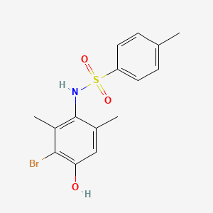 molecular formula C15H16BrNO3S B6134294 N-(3-bromo-4-hydroxy-2,6-dimethylphenyl)-4-methylbenzenesulfonamide 