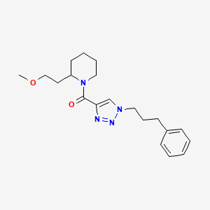 molecular formula C20H28N4O2 B6134304 2-(2-methoxyethyl)-1-{[1-(3-phenylpropyl)-1H-1,2,3-triazol-4-yl]carbonyl}piperidine 