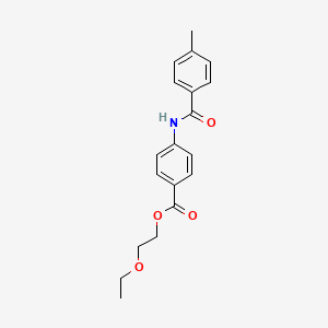 molecular formula C19H21NO4 B6134312 2-ethoxyethyl 4-[(4-methylbenzoyl)amino]benzoate 
