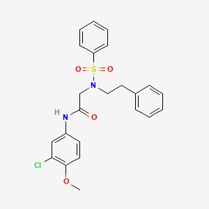 molecular formula C23H23ClN2O4S B6134315 N~1~-(3-chloro-4-methoxyphenyl)-N~2~-(2-phenylethyl)-N~2~-(phenylsulfonyl)glycinamide 