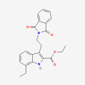 molecular formula C23H22N2O4 B6134339 ethyl 3-[2-(1,3-dioxo-1,3-dihydro-2H-isoindol-2-yl)ethyl]-7-ethyl-1H-indole-2-carboxylate 