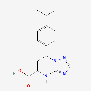 molecular formula C15H16N4O2 B6134352 7-(4-isopropylphenyl)-4,7-dihydro[1,2,4]triazolo[1,5-a]pyrimidine-5-carboxylic acid 