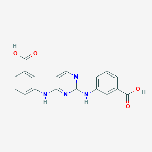 molecular formula C18H14N4O4 B6134368 3,3'-(2,4-pyrimidinediyldiimino)dibenzoic acid 