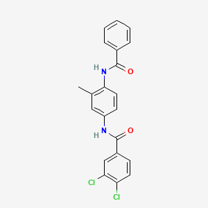 molecular formula C21H16Cl2N2O2 B6134369 N-[4-(benzoylamino)-3-methylphenyl]-3,4-dichlorobenzamide 