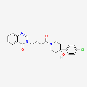molecular formula C23H24ClN3O3 B6134370 3-{4-[4-(4-chlorophenyl)-4-hydroxy-1-piperidinyl]-4-oxobutyl}-4(3H)-quinazolinone 