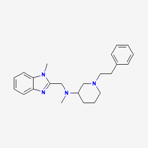 molecular formula C23H30N4 B6134419 N-methyl-N-[(1-methyl-1H-benzimidazol-2-yl)methyl]-1-(2-phenylethyl)-3-piperidinamine 
