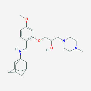 molecular formula C26H41N3O3 B6134431 1-{2-[(1-adamantylamino)methyl]-5-methoxyphenoxy}-3-(4-methyl-1-piperazinyl)-2-propanol 