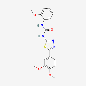 molecular formula C18H18N4O4S B6134444 N-[5-(3,4-dimethoxyphenyl)-1,3,4-thiadiazol-2-yl]-N'-(2-methoxyphenyl)urea 
