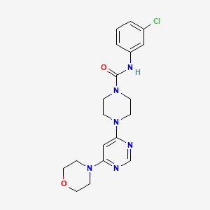 molecular formula C19H23ClN6O2 B6134451 N-(3-chlorophenyl)-4-[6-(4-morpholinyl)-4-pyrimidinyl]-1-piperazinecarboxamide 
