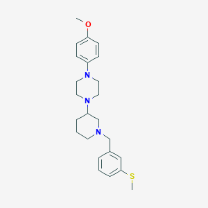 molecular formula C24H33N3OS B6134467 1-(4-methoxyphenyl)-4-{1-[3-(methylthio)benzyl]-3-piperidinyl}piperazine 
