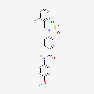 molecular formula C23H24N2O4S B6134487 N-(4-methoxyphenyl)-4-[(2-methylbenzyl)(methylsulfonyl)amino]benzamide 