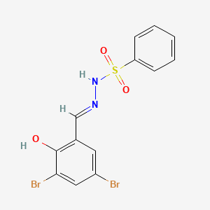molecular formula C13H10Br2N2O3S B6134506 N'-(3,5-dibromo-2-hydroxybenzylidene)benzenesulfonohydrazide 
