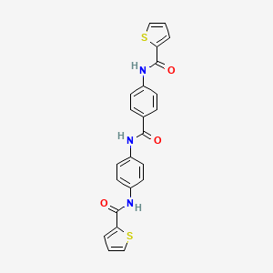 molecular formula C23H17N3O3S2 B6134530 N-[4-({4-[(2-thienylcarbonyl)amino]benzoyl}amino)phenyl]-2-thiophenecarboxamide 
