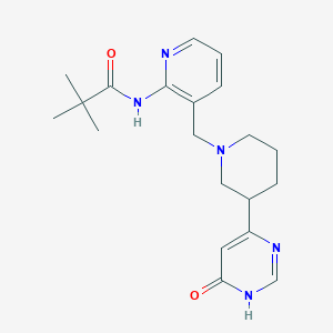 2,2-dimethyl-N-(3-{[3-(6-oxo-1,6-dihydropyrimidin-4-yl)piperidin-1-yl]methyl}pyridin-2-yl)propanamide