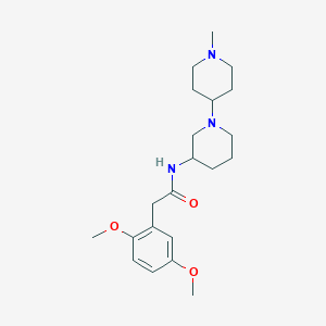 molecular formula C21H33N3O3 B6134581 2-(2,5-dimethoxyphenyl)-N-(1'-methyl-1,4'-bipiperidin-3-yl)acetamide 