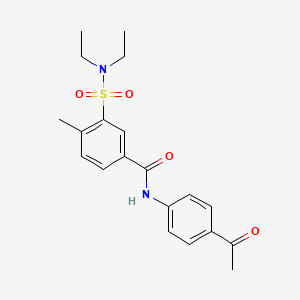 molecular formula C20H24N2O4S B6134585 N-(4-acetylphenyl)-3-[(diethylamino)sulfonyl]-4-methylbenzamide 