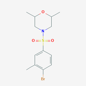 molecular formula C13H18BrNO3S B6134602 4-[(4-bromo-3-methylphenyl)sulfonyl]-2,6-dimethylmorpholine 