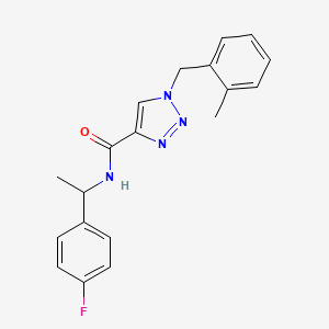 molecular formula C19H19FN4O B6134629 N-[1-(4-fluorophenyl)ethyl]-1-(2-methylbenzyl)-1H-1,2,3-triazole-4-carboxamide 