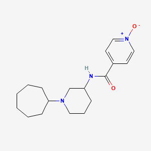 N-(1-cycloheptyl-3-piperidinyl)isonicotinamide 1-oxide