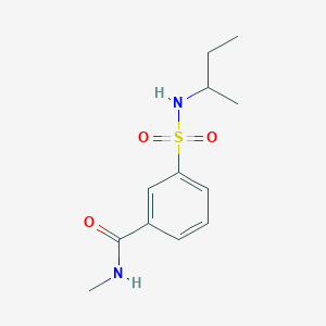 molecular formula C12H18N2O3S B6134653 3-[(sec-butylamino)sulfonyl]-N-methylbenzamide 