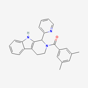 molecular formula C25H23N3O B6134660 2-(3,5-dimethylbenzoyl)-1-(2-pyridinyl)-2,3,4,9-tetrahydro-1H-beta-carboline 