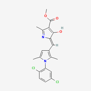molecular formula C20H18Cl2N2O3 B6134662 methyl 5-{[1-(2,5-dichlorophenyl)-2,5-dimethyl-1H-pyrrol-3-yl]methylene}-2-methyl-4-oxo-4,5-dihydro-1H-pyrrole-3-carboxylate 