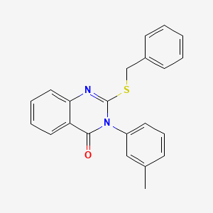 molecular formula C22H18N2OS B6134673 2-(benzylthio)-3-(3-methylphenyl)-4(3H)-quinazolinone CAS No. 6098-14-2