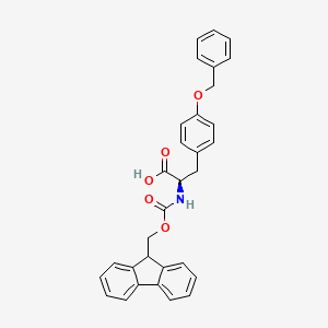 molecular formula C31H27NO5 B613473 (R)-2-((((9H-Fluoren-9-yl)methoxy)carbonyl)amino)-3-(4-(benzyloxy)phenyl)propanoic acid CAS No. 138775-48-1