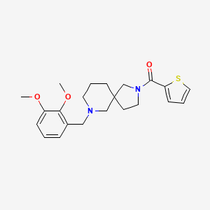 molecular formula C22H28N2O3S B6134732 7-(2,3-dimethoxybenzyl)-2-(2-thienylcarbonyl)-2,7-diazaspiro[4.5]decane 