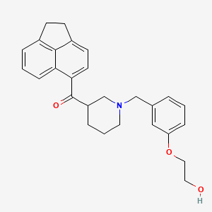 molecular formula C27H29NO3 B6134739 1,2-dihydro-5-acenaphthylenyl{1-[3-(2-hydroxyethoxy)benzyl]-3-piperidinyl}methanone 