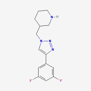 3-{[4-(3,5-difluorophenyl)-1H-1,2,3-triazol-1-yl]methyl}piperidine