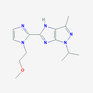 molecular formula C14H20N6O B6134769 1-isopropyl-5-[1-(2-methoxyethyl)-1H-imidazol-2-yl]-3-methyl-1,4-dihydroimidazo[4,5-c]pyrazole 