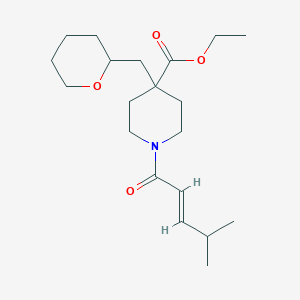 ethyl 1-[(2E)-4-methyl-2-pentenoyl]-4-(tetrahydro-2H-pyran-2-ylmethyl)-4-piperidinecarboxylate