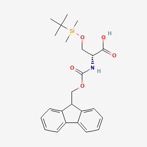 molecular formula C24H31NO5Si B613479 (R)-2-((((9H-芴-9-基)甲氧羰基)氨基)-3-((叔丁基二甲基甲硅烷基)氧基)丙酸 CAS No. 201210-25-5