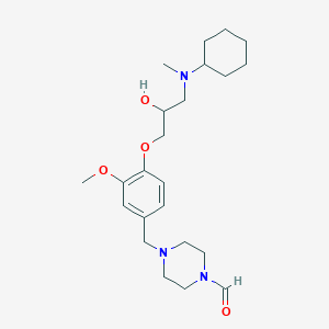 molecular formula C23H37N3O4 B6134797 4-(4-{3-[cyclohexyl(methyl)amino]-2-hydroxypropoxy}-3-methoxybenzyl)-1-piperazinecarbaldehyde 