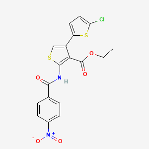 molecular formula C18H13ClN2O5S2 B6134815 ethyl 5-chloro-5'-[(4-nitrobenzoyl)amino]-2,3'-bithiophene-4'-carboxylate 