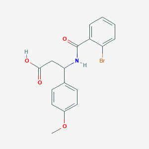 molecular formula C17H16BrNO4 B6134838 3-[(2-bromobenzoyl)amino]-3-(4-methoxyphenyl)propanoic acid 