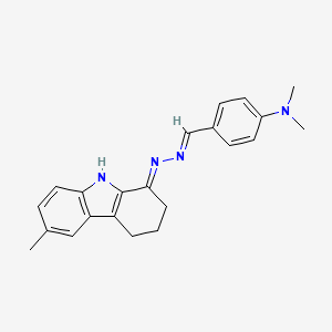 molecular formula C22H24N4 B6134856 4-(dimethylamino)benzaldehyde (6-methyl-2,3,4,9-tetrahydro-1H-carbazol-1-ylidene)hydrazone 